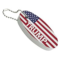 GRAPHICS & MORE President Trump American Flag Floating Keychain Oval Foam Fishing Boat Buoy Key Float Multi