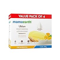 mama-earrth Ubtan Moisturizing Lotion Soap 125 g (Pack of 4) | Removes Tan | Benefits of Lotion in a Soap | Gently Exfoliates & Deeply Cleanses | Nourishes Dry Skin | Non Drying | Grade 1 Soap