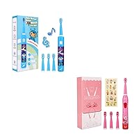 8620 Musical Electric Toothbrushes & OJV 8630 Kids Sonic Electric Toothbrushes (Bule+Pink)