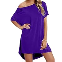 Haola Women Loose T Shirts Home Short Shirt Mini Dresses Tops