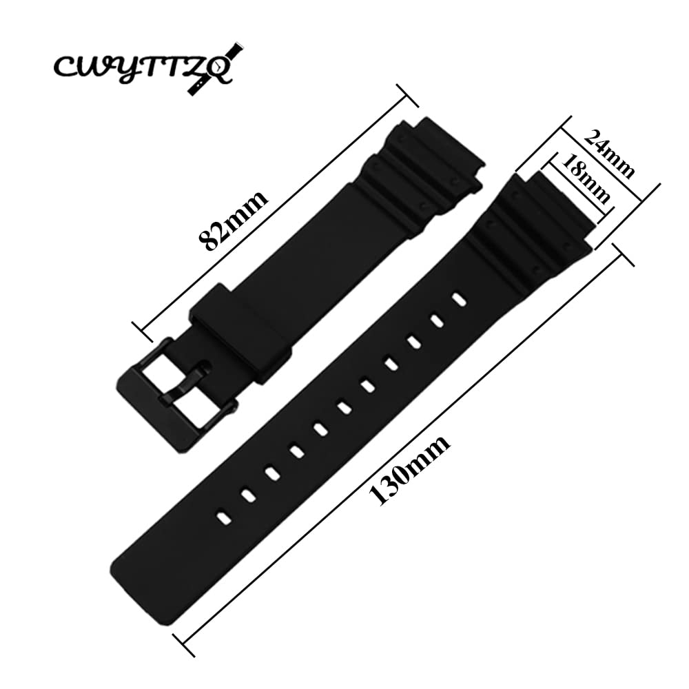 Cwyttzq Watchband Resin Silicone Rubber Band Men Sports Strap For CASIO MRW-200H/S300H/W-800 Replace 18mm Electronic Wristwatch Belt Watch Accessories