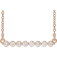 Sonia Jewels Diamond Bar Charm Pendant Chain Necklace
