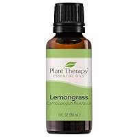 Plant Therapy Lemongrass Essential Oil 100% Pure, Undiluted, Natural Aromatherapy for Diffuser and Skin, Therapeutic Grade 30 mL (1 oz)