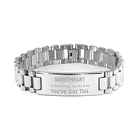 Sweetheart Ladder Stainless Steel Bracelet - You've Got This - Best Birthday Christmas Gifts Inspiral Quote Engraved Jewelry For Men Women