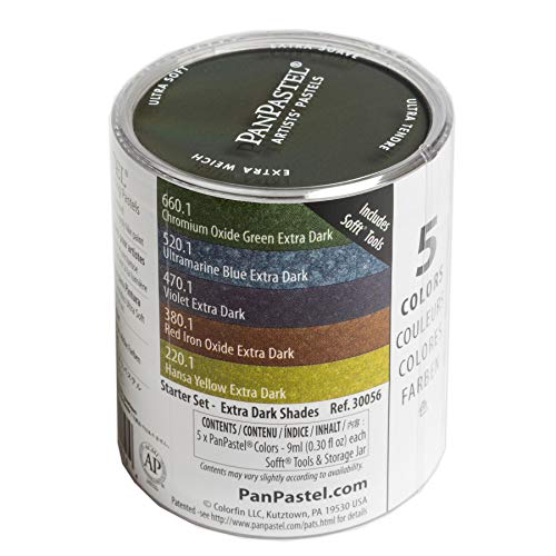 PanPastel 30052 Ultra Soft Artist Pastel Starter Set - Tints 5 Color Set  w/Sofft Tools