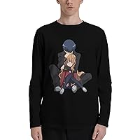 Anime Toradora T Shirt Men's Summer Round Neck Clothes Casual Long Sleeve Tee Black