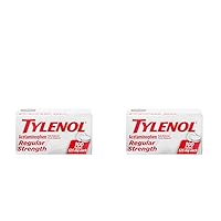 Tylenol Regular Strength Tablets, Acetaminophen Pain Reliever & Fever Reducer, 100 ct (Pack of 2)