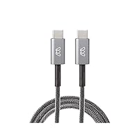 Sewell MOS Spring USB-C Cable - USB-C to USB-C, Deep Grey, 1 ft,SW-32990-1