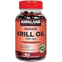 Kirk-Land Signature Expect Molre Krill Oil 500 mg, 160 Softgels，Heart Health