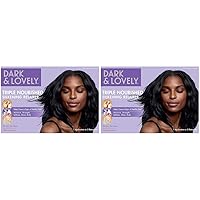 SoftSheen-Carson Dark and Lovely Triple Nourished Silkening Relaxer No-Lye Regular Strength with Shea Butter, Jojoba and Avocado Oils, Regular (Pack of 2)