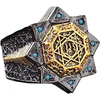 KAMBO Star of David & Solomon Seal Designs Ring- Handcrafted 925K Sterling Silver Men's Ring with Zircon Gemstone