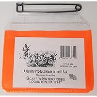 Scaffs Enterprises 5F Plastic Hunting License Holder Fluorescent Orange