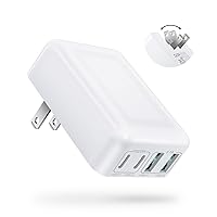 40W Flat USB C Wall Charger Foldable & Slim Fast Charging Block 4Port USB C Charger Block Cube Box Compatible with iPhone 15 Samsung S23, Pixel, Tablets, Multiport Power Adapter USB Plug Brick