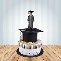 3D Personalized Graduation Miniature Cake Topper with Acrylic Stand(6 Inches, Standing Position Without Accessories)