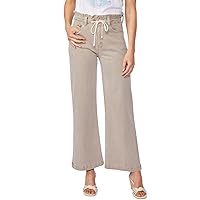 PAIGE Women's Carly High Rise Wide Leg Ankle Legnth in Vintage Moss Taupe