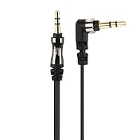 Scosche AUX6FBK Flatout 3.5mm Flat Auxiliary Audio Cable with 90 Degree Tip 6-foot in Black