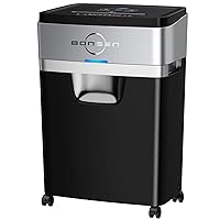 BONSEN Paper Shredder, 20-Sheet 60 Mins Nonstop Heavy Duty Paper Shredder for Office, 60dB Ultra Quiet Cross-Cut Shredder with 6.6 Gals Basket, Anti-Jam CD and Credit Shredder for Home Office (S3104)