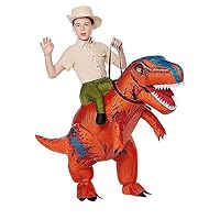 Inflatable Ride-On Dinosaur Halloween Costume For Children, One Size