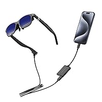 One iPhone 15 Pack: XR Glasses & USB- C XR Charging Adapter: Seamless Support on Spatial Video, Enabling Multi-Screen, Enhanced 3DoF, 1-Click 3D, VR Video on iPhone 15/15 Pro, Charge and Play