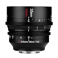 7artisans 25mm/35mm/50mm T1.05 Large Aperture Cine Lens Wide-Angle Manual Focus Low Distortion Mini Cinema Lens (35mm T1.05, for Leica/Sigma/Panasonic L)