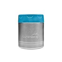LunchBots 8oz Thermos Stainless Steel - Insulated Thermos - Keeps Food Hot or Cold for Hours - Leak-Proof Portable Thermal Food Jar is Ideal for Soup - 8 ounce - Aqua