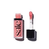 Saie Dew Blush - Lightweight Liquid Blush with a Blendable + Buildable Cream Finish - Dewy Cheek Tint with Doe Foot Wand Makeup Applicator - Neutral Pink Blush - Sweetie (.40 oz)