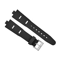 Ewatchparts 8/21MM BLACK SILICONE RUBBER WATCH BAND BRACELET FITS FOR BVLGARI DIAGONO TOP Q
