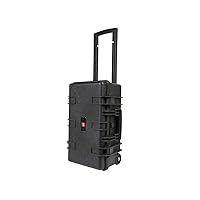 Monoprice Weatherproof Hard Case - 22 x 14 x 10 Inches, With Wheels and Customizable Foam, Shockproof, IP67, Ultraviolet And Impact Resistant Material, Black - Pure Outdoor Collection