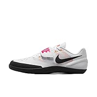 Nike Zoom Rotational 6 Track & Field Throwing Shoes (685131-102, White/Black-Hyper Pink-Laser Orange) Size 8.5