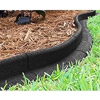 Black Recycled Rubber 4ft Lawn Edging (6pc Box)