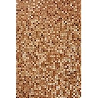 Modern Carpet Hand Woven Natural Cowhide Hair on Patch Work Leather Room Size Beautiful for Living Room C0116M (2'6X15'0, Ivory/Brown)
