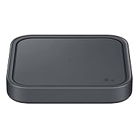 SAMSUNG 15W Wireless Charger Single, Cordless Super Fast Charging Pad for Galaxy Phones and Devices, USB C Cable Included, 2022, US Version, Grey