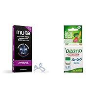 Mute Nasal Dilators for Snoring Reduction Starter Pack and beano to Go Gas Relief Tablets, 12 Count