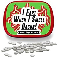 Gears Out I Fart When I Smell Bacon Mints Funny Gag for Children Weird White Elephant Ideas Bacon Lovers Cinnamon Breath Mints Stocking Stuffers