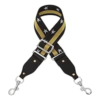 Faux Leather Handbag-Strap Purse Handle Strap-Replacement Adjustable Shoulder Bag Strap Replacement With Metal Clasp Star Gold