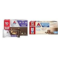 Endulge Caramel Nut Chew Bar, Dessert Favorite, 1g Sugar & Milk Chocolate Delight Protein Shake, 15g Protein, Low Glycemic, 2g Net Carb, 1g Sugar, Keto Friendly, 12 Count