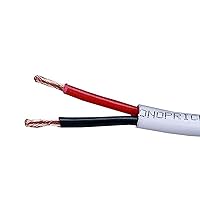 Monoprice Speaker Wire - CL2 Rated, 2-Conductor, 12AWG, PVC Jacket Material, 99.9% Oxygen-Free Pure Bare Copper, 500 Feet, White