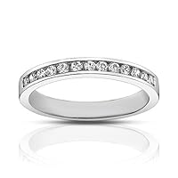 0.75 ct Ladies Round Cut Diamond Wedding Band Ring in Gold in Platinum