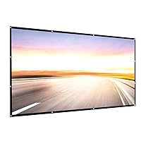 Projector Screen 150 Inch 16:9 Foldable Anti-Crease Portable Projection Movies Screen for Home Theater Outdoor Indoor