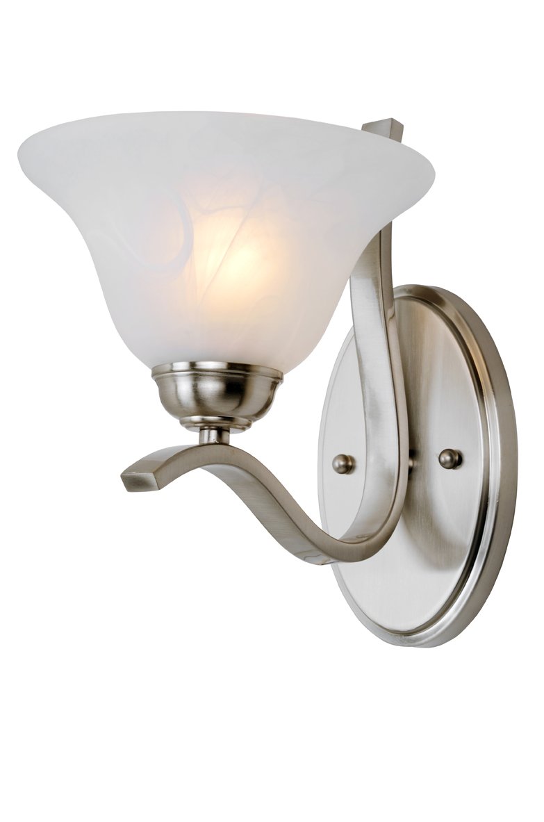 Trans Glob Lighting TG2825 BN Transitional One Wall Sconce Outdoor-Post-Lights, Pewter, Nickel, Silver