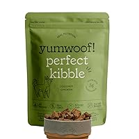 Perfect Kibble Non-GMO Air Dried Dog Food | Improves Allergies & Digestion with Organic Coconut Oil, MCTs & Antioxidants | Vet-Approved Soft Dry Diet | Made in USA (Chicken 14 oz.)