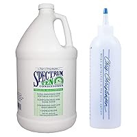 Chris Christensen Applicator Measuring Bottle and Conditioner Concentrate Bundle- Applicator Measuring Bottle, 20mm Increments + Spectrum Ten Conditioner Concentrate 1gal, Moisturize Dry Coats