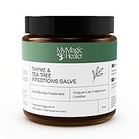 Thyme & Tea Tree Infections Salve | Stubborn Cysts | Blind Pimples | Folliculitis | Cystic Acne I Infected Body Cyst | Vaginal Boils | Bartholin Cyst | Preventative Pus Bumps Treatment (4oz)