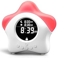 Stay-in-Bed Clock for Kids - Toddler Sleep Training Clock, Night Light & Alarm Clock