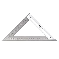 Stainless Steel Ruler Angle Ruler Protractor for Artists DIY Carpentry Woodworking Positioning Measuring Tools Ruler for Quilting Inches Metal Woodwork Sewing 90 Degrees Angle Tool