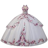 Elegant Princess 3D Floral Flowers Lace Applique Keyhole Front Wedding Prom Dresses Corset 2024