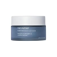 The Outset Purifying Blue Clay Mask - Gentle Fragrance Free Non-Drying Detox - Hydrating, Clarifying for Blackheads and Pores - Clean, Vegan, Gluten Free - All Skin Types, Sensitive Skin - 1.7 fl oz