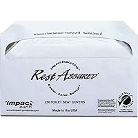 Impact Products IMP25177673 Half Fold Toilet Seat Covers White