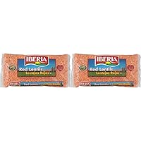 Iberia Red Lentil Beans, 12 Ounce (Pack of 2)