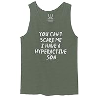 Father Day Dad Funny Gift Best Daddy You Can't Scare Me I Have a Son Men's Tank Top